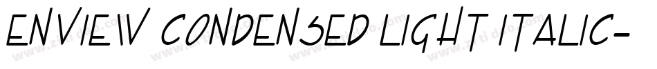 Enview Condensed Light Italic字体转换